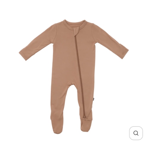 Zippered Footie in Latte