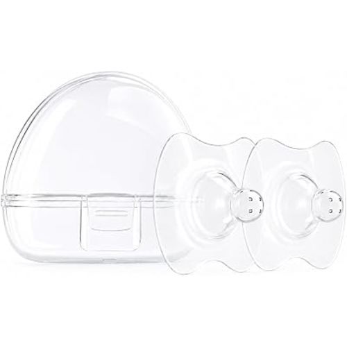 Nipple Shields for Breastfeeding, Nippleshield, 100% Food-Grade Silicone, Gentle & Soft for Nursing Moms, BPA/BPS-Free, Includes Carry Case, 13mm, 2 Count