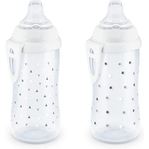 NUK Active Sippy Cup, 10 oz, 2 Pack, 12+ Months, Timeless Collection, Amazon Exclusive