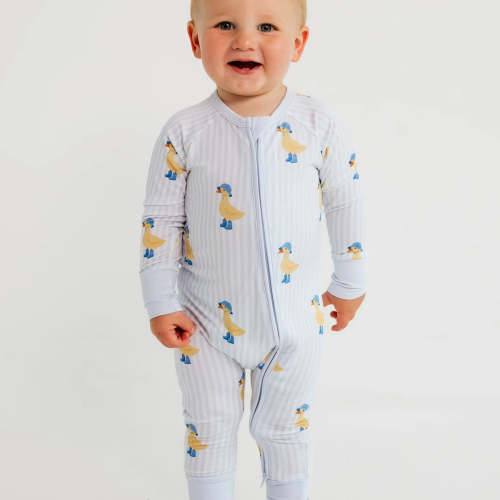 Striped Ducks Zipper Romper – Little Vines