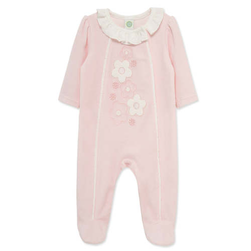 Cascade Floral Velour Footie (3M-9M)