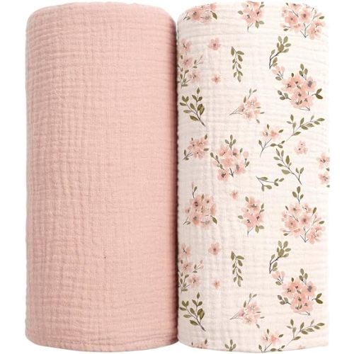 lulumoon Muslin Swaddle Blankets for Baby: 100% Cotton Receiving Blankets