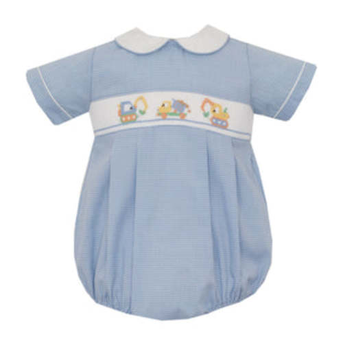 Boys Bubble with Hand-smocking - Construction | Petit Bebe – Tiny Town Inc