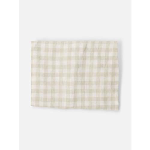 Linen Baby Lounger Cover - Dove Grey Gingham