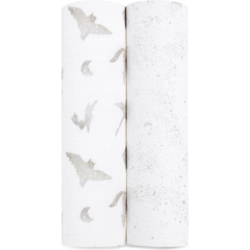 Assorted 2-Pack Organic Cotton Muslin Swaddling Cloths