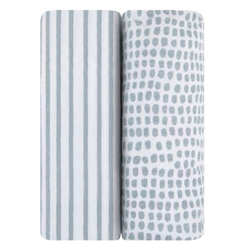 Misty Blue Waterproof Bassinet Sheet Set – Ely's & Co.