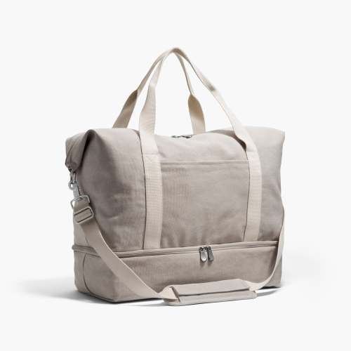 Catalina Deluxe Weekender Travel Bag - Dove Grey Canvas | Lo & Sons