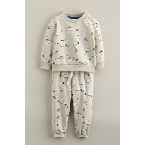 Print Fleece Sweatshirt & Sweatpants Set, 6M
