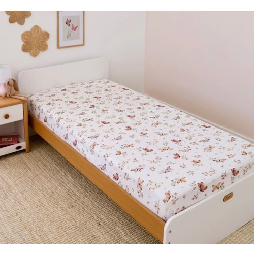 Butterfly Organic Cotton Fitted Sheet | Snuggle Hunny