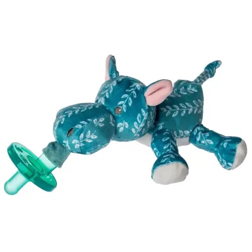Mary Meyer WubbaNub Infant Pacifier, 6-Inches, Jewel Hippo
