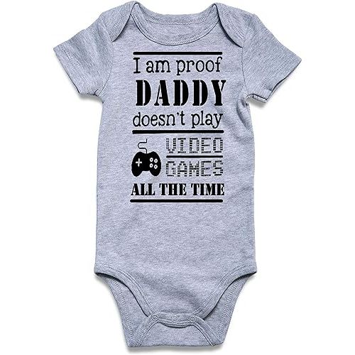 Loveternal Neutral Baby Girls Boys Cotton Romper Cute Saying Newborn Clothes 0-12 Months…