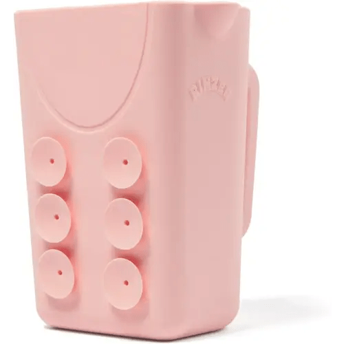 Rinzee® Baby Bath Cup with Suctions - BPA Free, 100% Food Grade Silicone Rinse Cup, Clutter-Free Tub Area, Kids Learning Tool, Sticks to Tiles, Drains Water Upside Down-patent pending