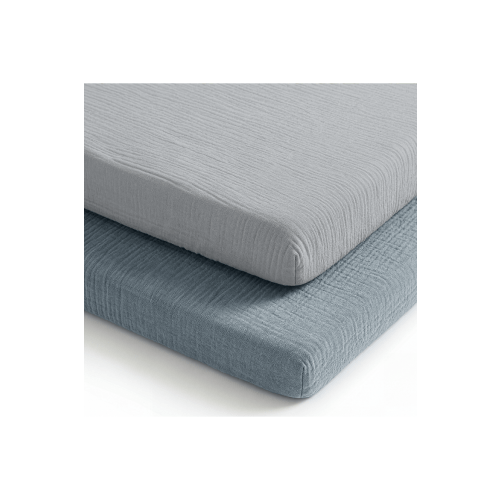 Muslin Cotton Bassinet Sheets, 2 Pack