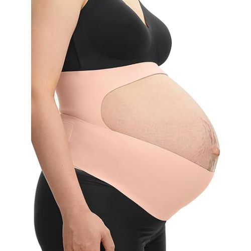 Momcozy Pregnancy Belly Band, CozySupport Ergonest Maternity Belly Band, Invisible Pregnancy Belt for Back, Abdomen, Waist