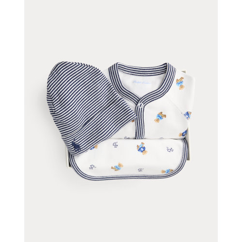 Polo Bear Cotton 3-Piece Gift Set