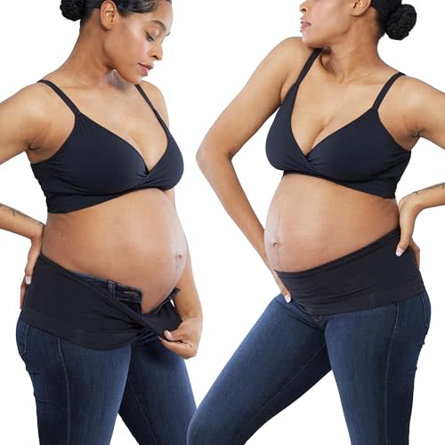 Ingrid & Isabel Bellaband - Seamless Maternity Belly Band for Women - Essential Pregnancy Postpartum Jeans & Pants Extender