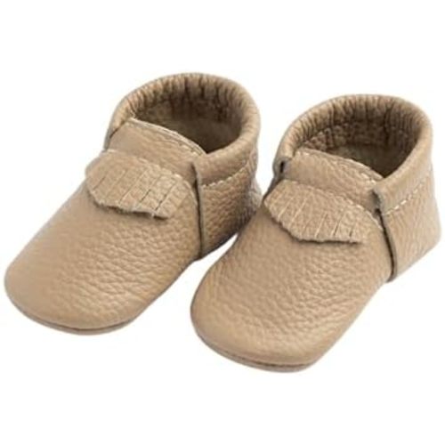 6-12mo Freshly Picked First Pair City Leather Baby Moccasins Unisex - Baby Girl Shoes, Baby Boy Shoes - Soft Sole Baby Shoes, Crib Shoes