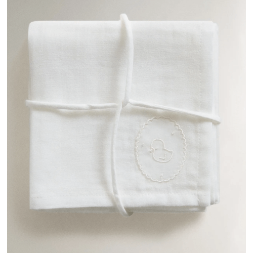 BABY EMBROIDERED MUSLIN CLOTH PACK (PACK OF 2)
