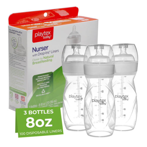 Playtex Baby™ Anti-Colic Nurser Bottles with Drop-Ins® Liners – 3 Pack