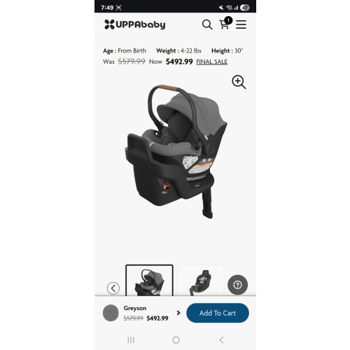 Aria™ - Aria-greyson-dark-grey - UPPAbaby