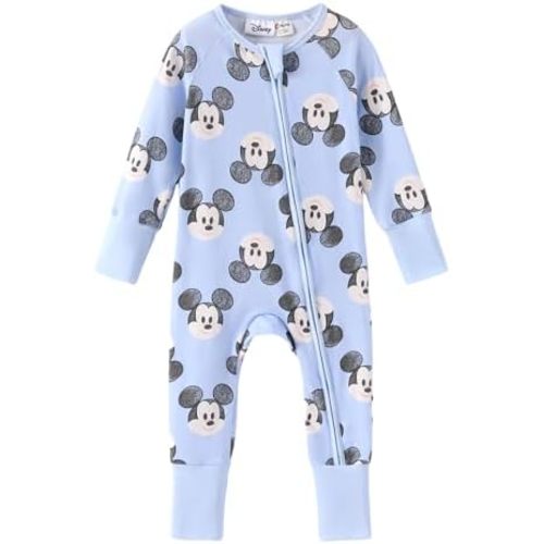 Disney Baby Organic Cotton Zip Footie Clothes Romper Outfit for Nb to Inf