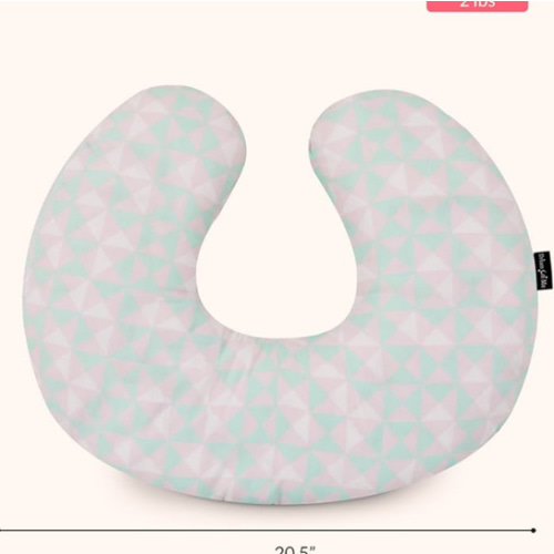Dream On Me Beeboo Nursing Pillow and Positioner, Breastfeeding and Bottlefeeding Pillow, Removable and Washable Pillow Cover, Soft and Breathable Fabric, Pink and Blue (Pack of 1)
