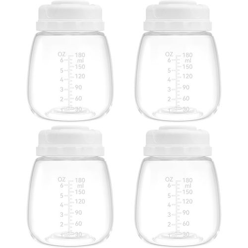 TOVVILD Replacement Pump Bottles for Spectra/Motif Luna/Most Wide-Mouth Flanges, S1 S2 Milk Storage Bottle for Pumping, 6oz/180ml