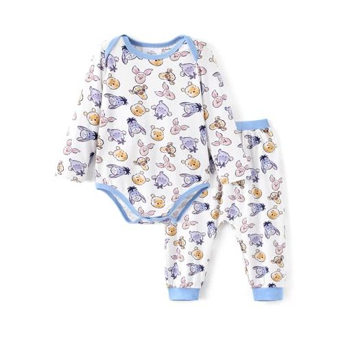 Disney Winnie the Pooh Yoda Minnie Mouse Creeper Bodysuits Baby Girl/Boy Organic Cotton Long Sleeve Fall Outfits 0-18 Months