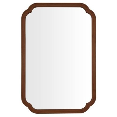 WallBeyond 24"x36" Farm Wall Mirror-A Walnut Brown