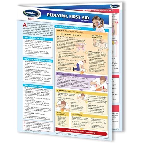 Pediatric First Aid Guide - Medical Quick Reference Guide by Permacharts