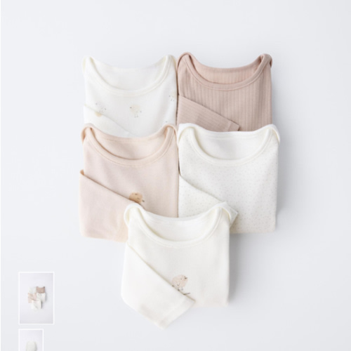 FIVE-PACK OF CHICK BODYSUITS - taupe brown | ZARA United States