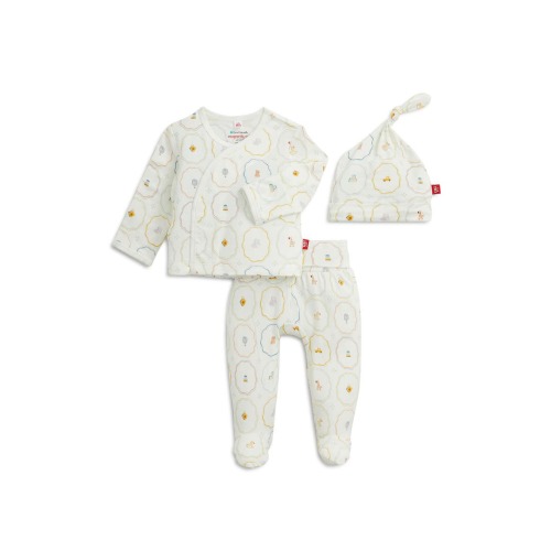 Nursery Nostalgia Top, Footed Leggings & Hat Set