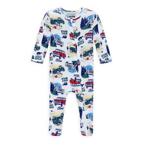 Character Baby Boys or Girls Cozy and Comfortable Viscose Two-Way Zip Footed Sleep 'N Play One-Piece Pajamas, Sizes 0M–6/9M