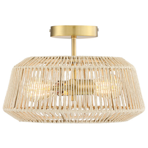 Bay Isle Home™ Nekoosa Rattan Semi Flush Mount & Reviews | Wayfair