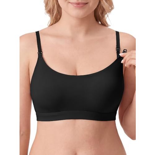 Women’s Inbarely Nursing Bra Soft Seamless Maternity Bralette for Breastfeeding Unpadded Comfy Sleep Bra