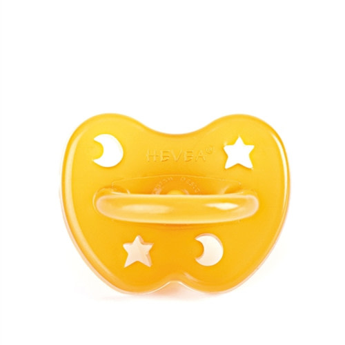 Natural Rubber Pacifier - Orthodontic, Star & Moon, 0-3M