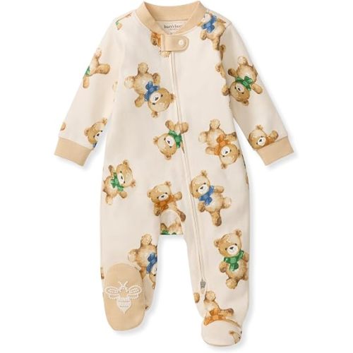 Burt's Bees Baby Girls' Organic Cotton, Sleep and Play Footed Pajamas