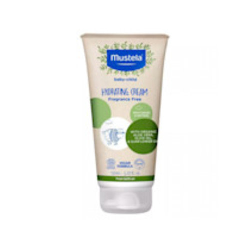 Mustela Certified Organic Hydrating Cream - Natural Body Lotion w/Olive Oil, Aloe Vera & Sunflower Oil - For Baby, Kid & Adult - Fragrance Free, EWG Verified & Vegan - 5.07 oz. - Packaging may vary
