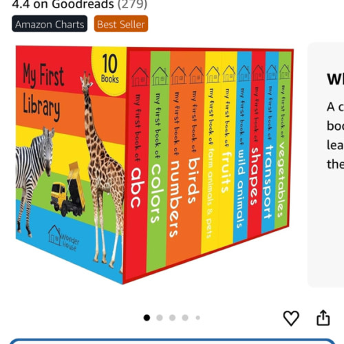 My First Library: Boxset of 10 Board Books for Kids