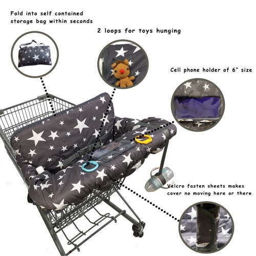 DODO NICI, 2-in-1 Shopping Cart Cover and High Chair Cover, for Babies