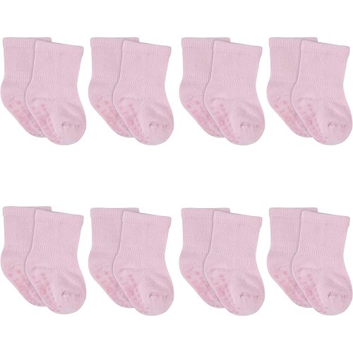 Gerber Baby 8-Pack Wiggle-Proof Jersey Crew Socks