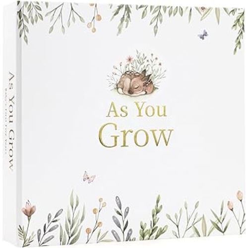 Keepsake Baby Memory Book - First 5 Year Journal - Gender Neutral Gift - Scrapbook or Photo Album for New Parents - Records Every Milestone from Birth to Age 5