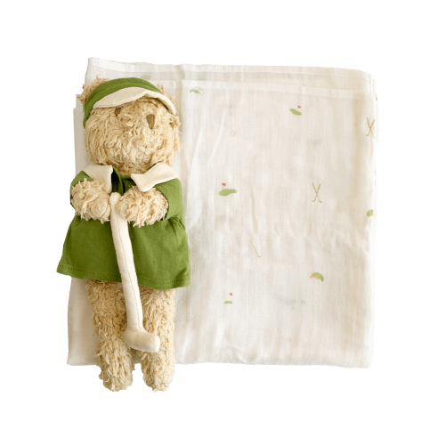 Swaddle and Walter Bear Plush Toy Set - Golf