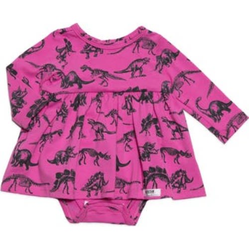 Printed Long Sleeve Bubble Romper, 6-12M
