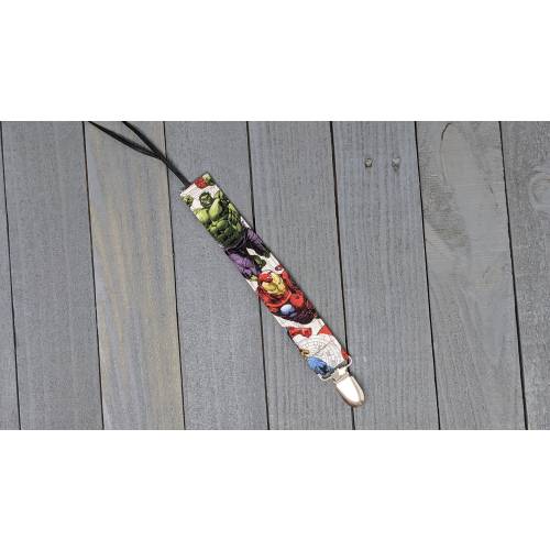 Avengers Pacifier Clip / Universal Fabric Binky Holder