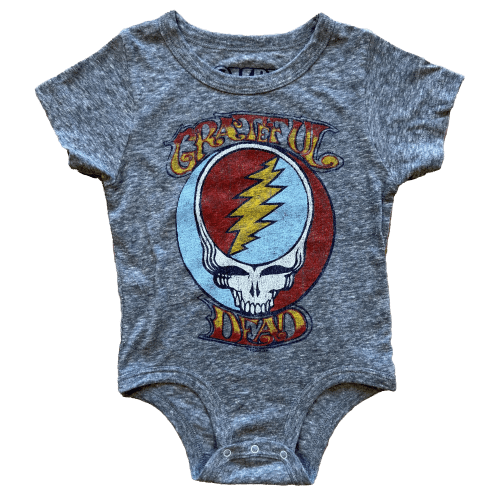 Grateful Dead Classic Stealie Onesie - Tri Grey