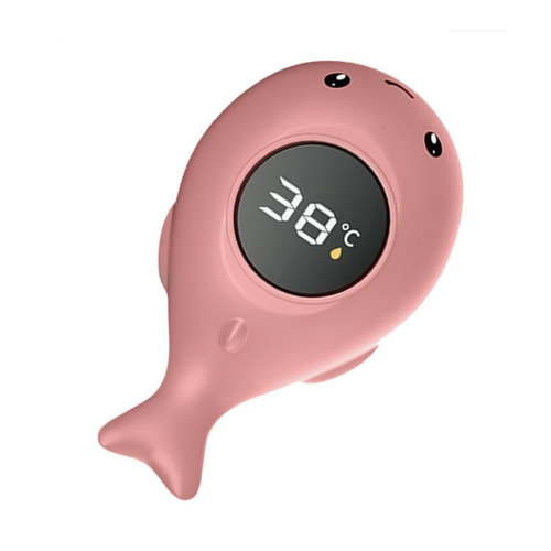 Baby Bath Tub Thermometer 3-Color HD LED Floating Small Whale Shape Specific Water Temp Gauge BPA-Free Safety Measuring Device