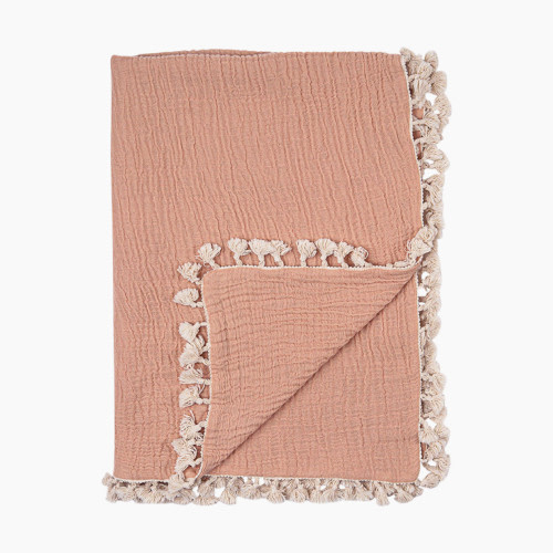 Crane Baby 6 Layer Muslin Blanket - Copper