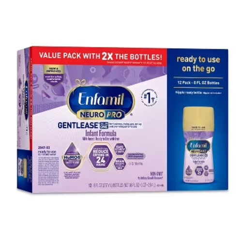 Enfamil NeuroPro Gentlease Ready to Feed Infant Formula Bottles - 8 fl oz Each/12ct