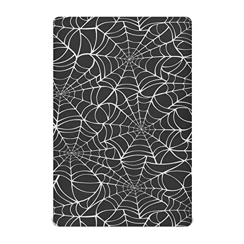 Mazeann Spider Web Halloween Crib Sheets Soft Breathable Fitted Baby Crib Sheets Mattress Cover for Girl Boys, 52" x 28" x 9"